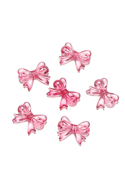 Choice7 14x18mm Rose red 30Pcs/Lot 14x18mm Multicolor Transparent Bow Acrylic...