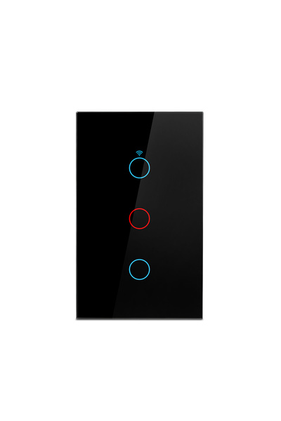 Choice4 مفاتيح Tuya الذكية ثلاثية الفتحات باللون الأسود، سلك محايد أمريكي/لا ...