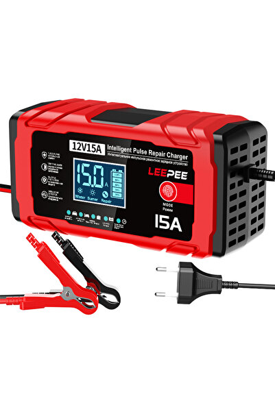 choice2 EU Plug 15A LEEPEE Brands Car Battery Chargers 12A 15A 12V Intelligen...