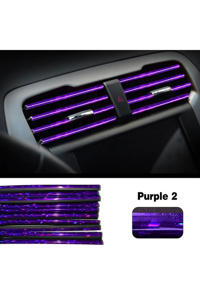 Choice8 مجموعة من 10 قطع، لون بنفسجي ثلجي، 10 قطع من إكسسوارات السيارات الملو...