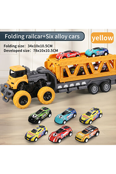 Choice1 عربة حاويات صفراء قابلة للتشكيل، عربة سكة حديد قابلة للطي، شاحنة كبير...