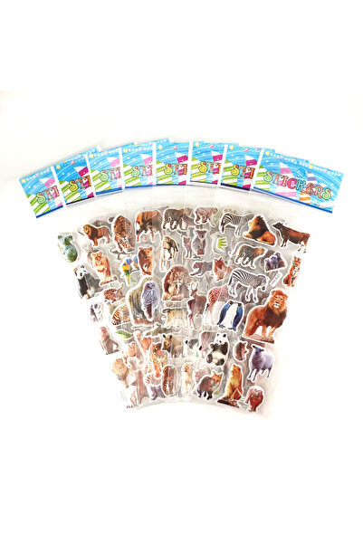 Choice13 13 8 Sheets/Set Waterproof Cartoon Zoo Animals Stickers Kids Noteboo...