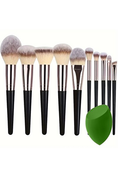 Choice6 11Pcs GreenMakeupEgg Professional 3-20PCS Makeup Brushes Set Soft Flu...