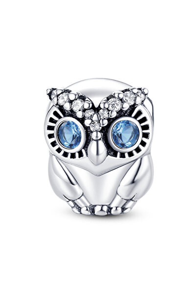 Choice18 خرزات على شكل فطر وبومة وقطة وعظمة قطة، مصنوعة من الفضة عيار 925، تن...