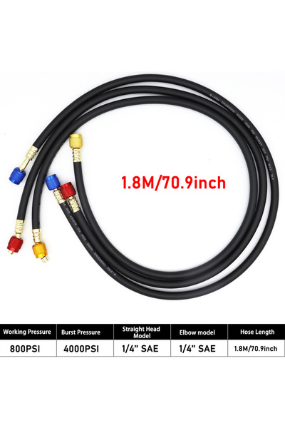 Choice9 طقم خرطوم شحن تيار متردد حديدي بطول 1.8 متر (0.9-1.8 متر) مع وصلات من...