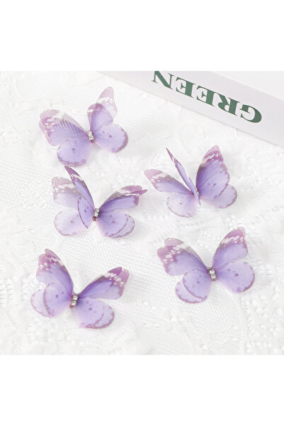 Choice21 30 قطعة من رقعة الفراشة الأرجوانية، 5/10/20/30 قطعة، 5 سم، رقعة فراش...