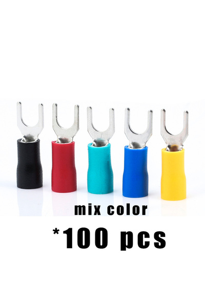 Choice5 مزيج 100 قطعة/دفعة، طرف سلك زنبركي من نوع الشوكة AWG16-14، SV2-4، 1.5...