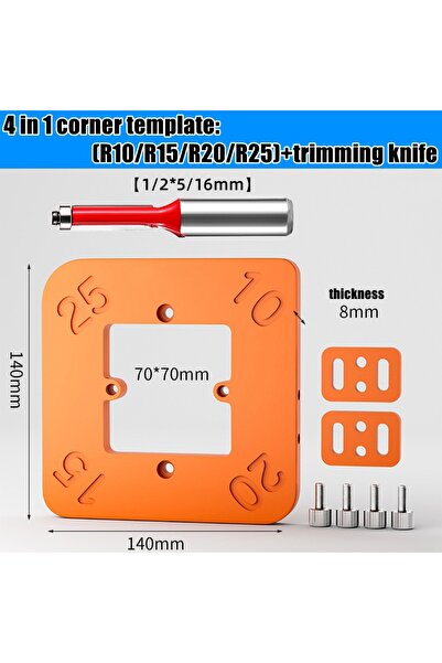 Choice4 trimming knife set Woodworking Router Corner Radius Templates Jig R10...