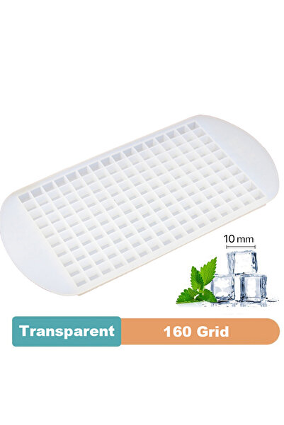 choice2 قالب مكعبات ثلج كبير وشفاف من السيليكون الغذائي، مكون من 160 خانة، مت...