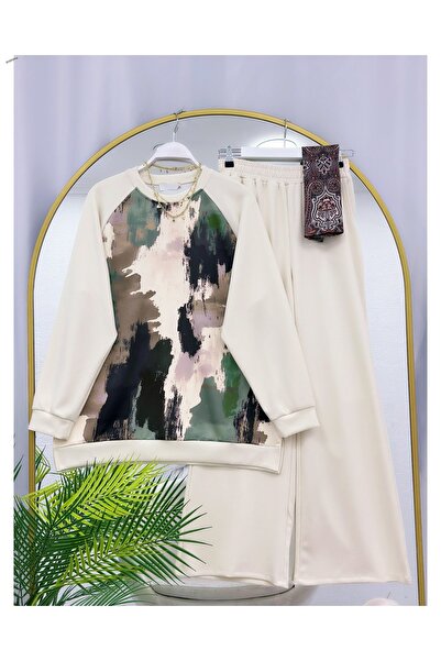 YEDİLALE Tie-Dye Pattern Cupra Fabric Tunic Pants Double Set [Loose Fit, Excl...