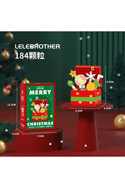 Choice4 مكعبات بناء شفافة لعيد الميلاد، نموذج مصغر لسانتا كلوز، مكعبات صغيرة ...