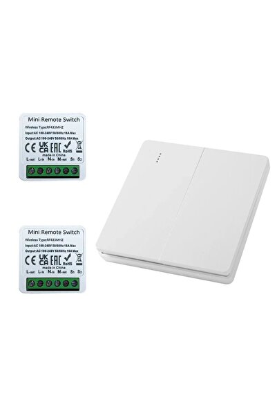 Choice6 مفتاح إضاءة ذكي لاسلكي يعمل بتردد 433 ميجاهرتز، مزود بجهاز تحكم عن بع...