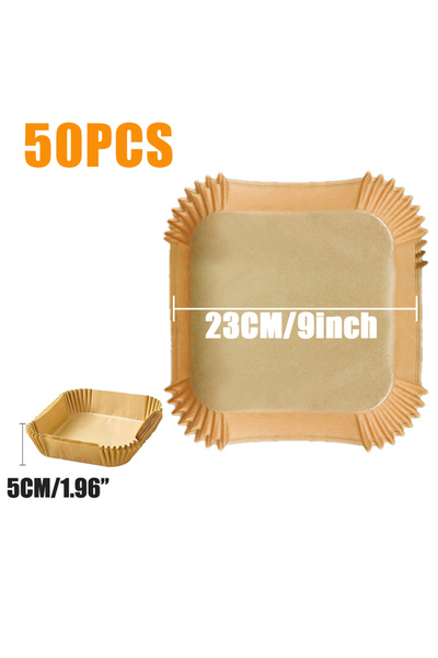 Choice8 50PCS-23cm-Square Rectangle Air Fryer Disposable Baking Paper Liner, ...