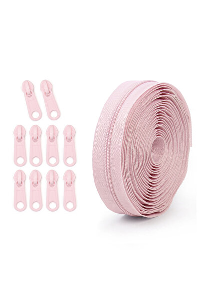 Choice15 133- مسحوق فاتح، مجموعة واحدة = سحاب بطول 4.5 متر + 10 رؤوس سحاب بلا...