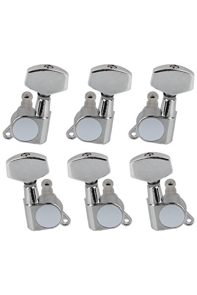 choice2 Chrome 3R3L Gearlly 6Pcs 3L3R Big Square Sealed String Tuning Pegs Tu...