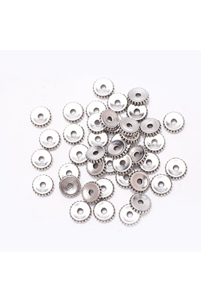 Choice26 004 50Pcs Metal Round Loose Spacer Beads Crafts For Diy Jewelry Maki...