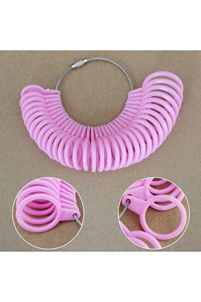 Choice5 أداة قياس مقاس الخواتم البلاستيكية الوردية، أداة قياس مقاس الخواتم ال...