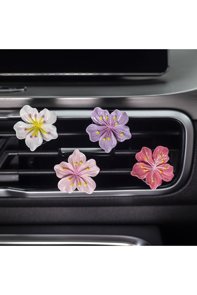 Choice1 4 قطع بأربعة ألوان، 4/6 قطع، مشبك عطر للسيارة، زهرة لتزيين فتحة تهوية...