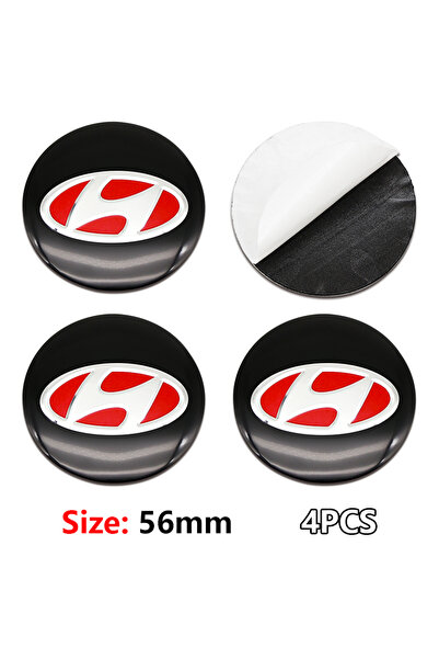 Choice3 غطاء محور العجلة المركزي لعجلات سيارات هيونداي، أحمر، 56 مم، 4 قطع، 5...