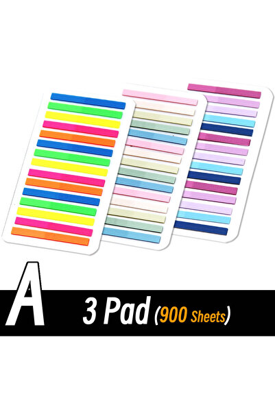 Choice10 مجموعة من 3 دفاتر ملصقات ملونة، 3000 ورقة، فواصل فهرسة شفافة فلورية،...