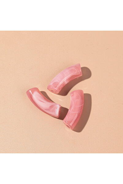 Choice9 15 قطعة من خرز الأنابيب المصنوعة من أكريليك، بلون وردي فاتح، مقاس 11 ...