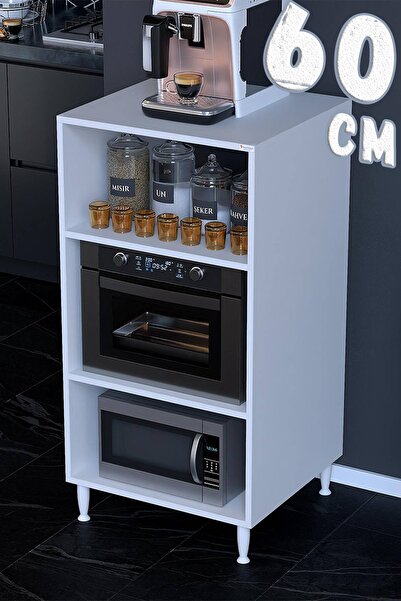 Modilayn Çilek 80x119,2x48 cm Mikrodalga ve Midi Fırın Standı - 3 Bölmeli Çok...