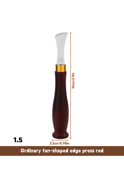 Choice6 أداة تجعيد حواف جلد Zxiixz حمراء اللون، 1.5 مم، قطعة واحدة، ذات فتحة ...