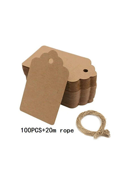 choice2 Brown 100pcs Kraft Paper Tags with Strings Handmade with Love Hang Ta...