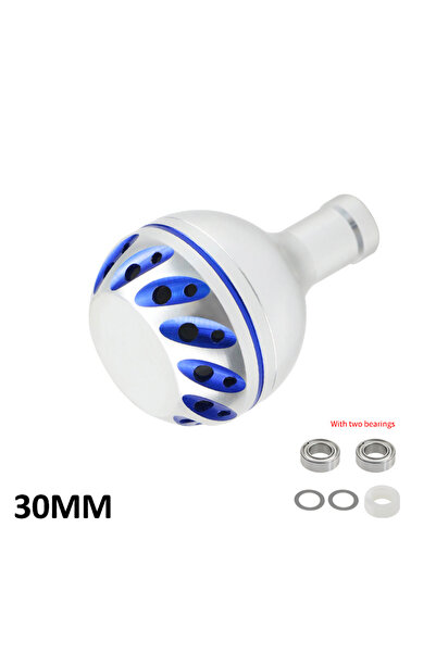 Choice8 مقبض صيد معدني من سبيكة معدنية، أزرق فضي، مقاس 30 مم، من EKfan، مقاس ...