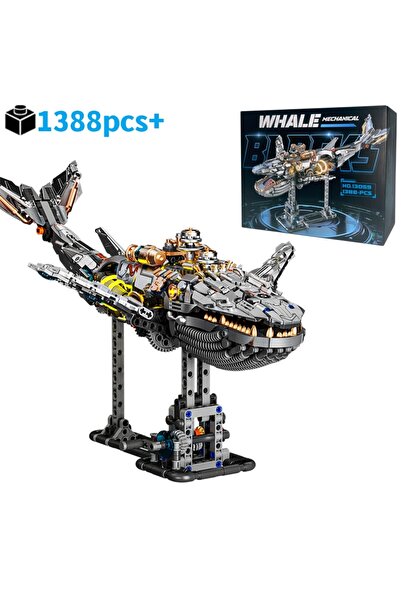 Choice1 1388 قطعة من مكعبات بناء حيوانات بحرية ميكانيكية، نموذج سمكة قرش، طوط...