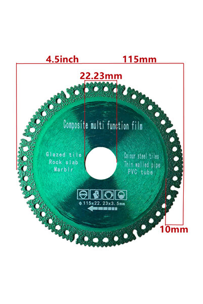 Choice3 قطعة واحدة من شفرة منشار متعددة الوظائف مركبة مقاس 115 × 22.23 مم، شف...
