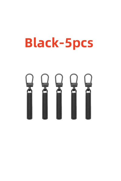 Choice3 أسود - 5 قطع من سحابات معدنية قابلة للفصل، مناسبة لرأس السحاب، ولسحب ...