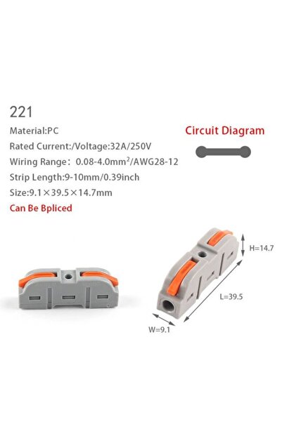 Choice12 10 قطع NC-221 موصلات أسلاك عالمية مدمج، موزعات، أطراف توصيل كابلات ك...