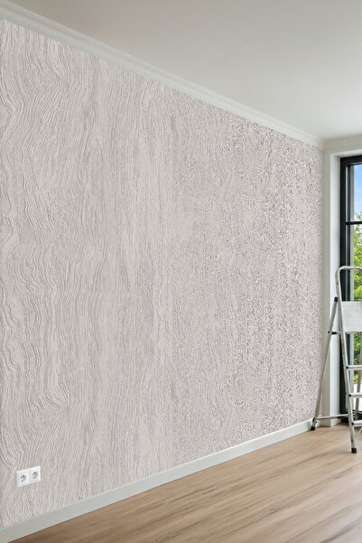 MİRAZAWALL Doğal Doku Efektli Minimal Modern Tasarım Tek Parça Tekstil Duvar ...