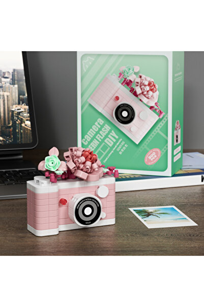 choice2 مجموعة بناء نموذج زهرة مرآة كاميرا SLR مع صندوق رقم 7440 - زينة عصرية...