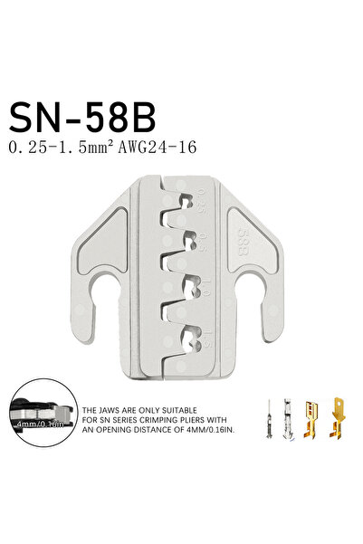 Choice4 كماشة تجعيد ذات فكين 58B، مصنوعة من سبيكة معدنية، 2546B 58B 02C 03H 0...