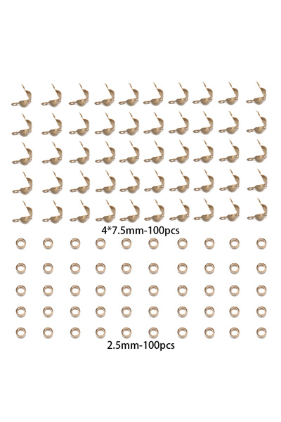 Choice3 KC Gold 200pcs/lot Jewelry Findings Crimp End Beads Connector Clasp f...