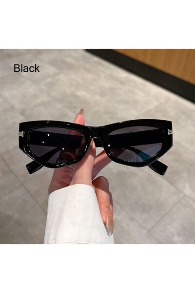 Choice4 Black Vintage Cat Eye Sunglasses for Women Irregular Gradient Eyewear...