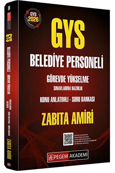 Pegem Akademi Yayıncılık 2026 GYS Belediye Personeli Görevde Yükselme Sınavla...