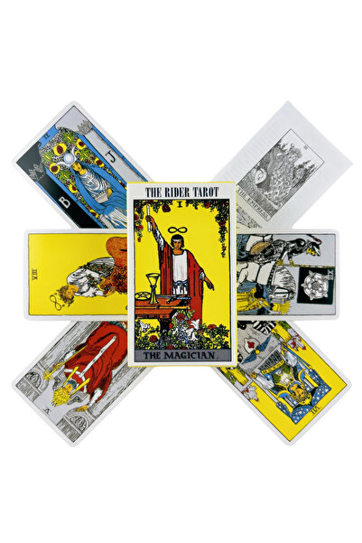 choice2 مجموعة أوراق التارو "ذا رايدر" TT17، 78 ورقة، مع دليل ورقي، أوراكل، إ...