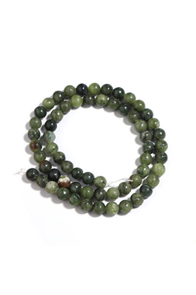 Choice3 6mm 1 strand/Lot Natural Green Southern Jade Stone Beads Round Loose ...