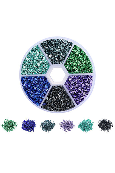 Choice18 S Style 05 60 غرام/علبة، أحجار زجاجية مطحونة، حشو راتنج لقوالب راتنج...