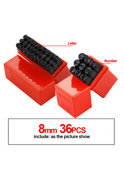 Choice3 8mm 36PCS Letter&Number Stamp Punch Set Hardened Steel Metal Wood Lea...