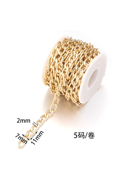 Choice5 سلاسل ألومنيوم عالية الجودة من إل جي دي، مقاس 11×7×2 مم، طول 5 ياردات...