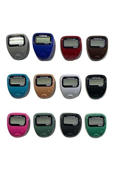 SXH5136 Digital Finger Counter Set of 12 Pieces Multi-Color