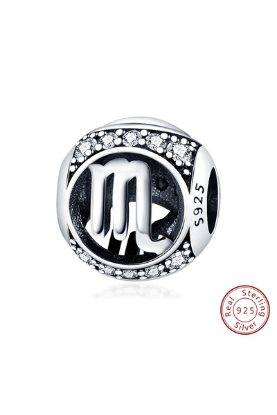 Choice6 Scorpio Original Charms 925 Sterling Silver 12 Ctellation Round Charm...
