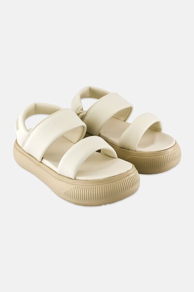 Puma Women Mayu Puffy Slingback Outdoor Sandal, Cream