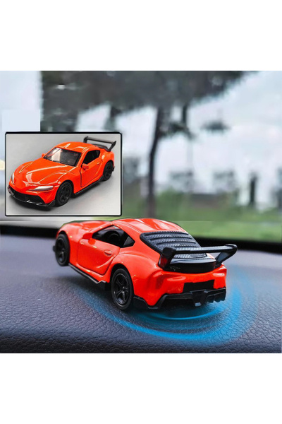 Choice3 زينة مركزية على شكل عمود دوران لسيارة رياضية برتقالية اللون، مصنوعة م...