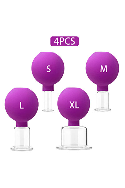 Choice10 مجموعة روزي 4 قطع من أكواب تدليك الجسم، أكواب شفط للوجه، أكواب تدليك...