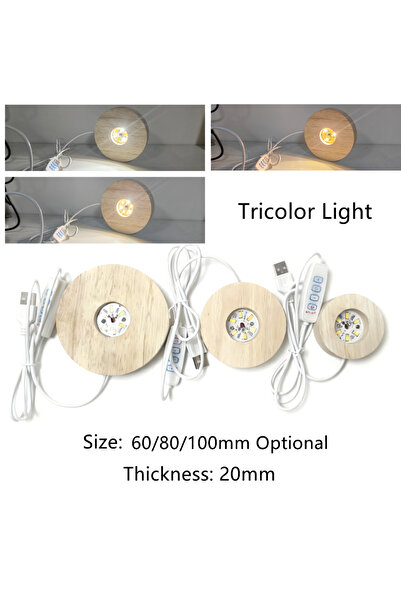 Choice1 مصباح ثلاثي الألوان 100×100×20 مم، مزود بمفتاح 100/80/60 مم، يعمل بمن...